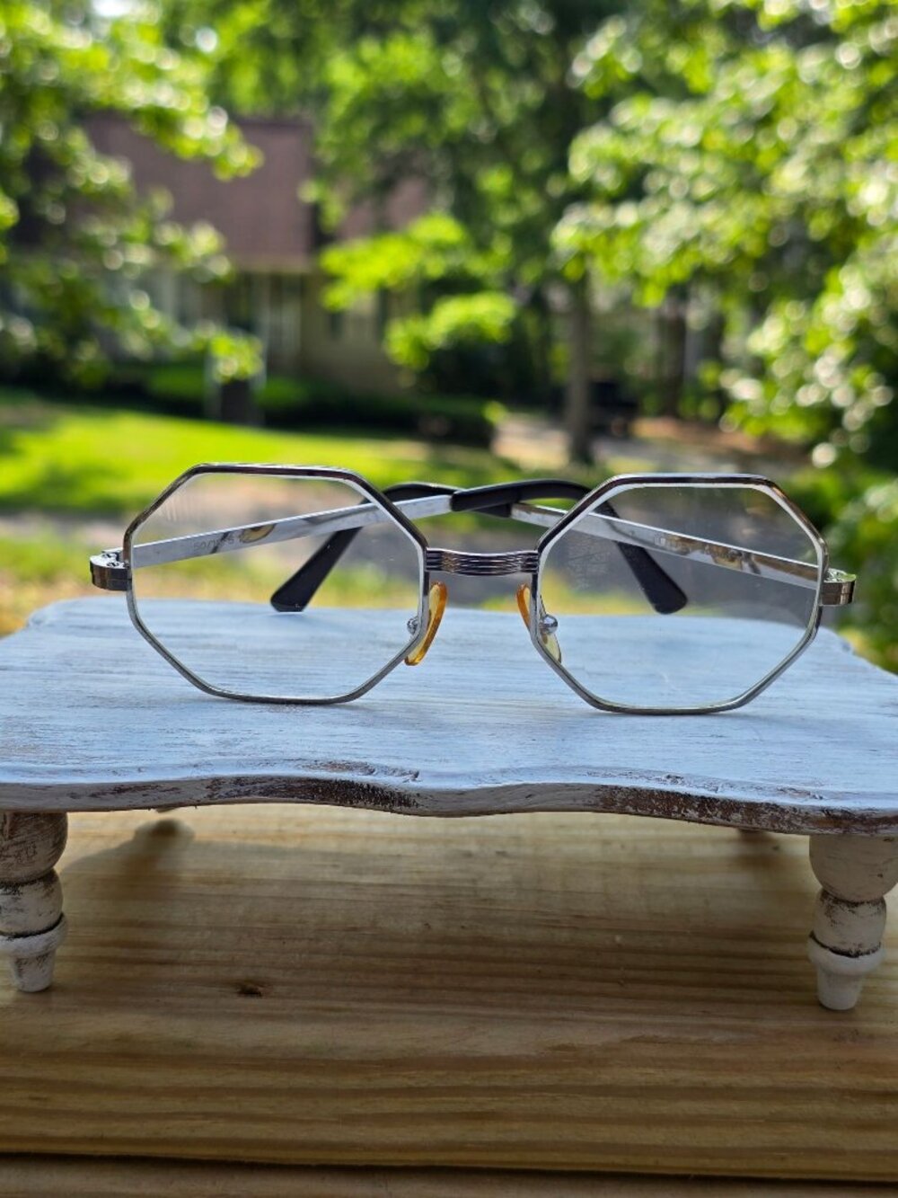 Vtg 80s Cottet France 20/000 14K Gold Filled Octagonal Bifocal Eyeglass Frames